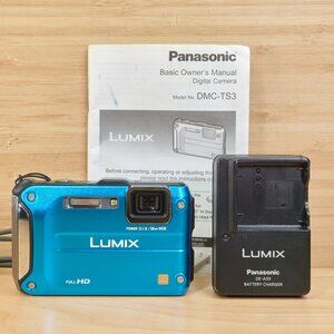Panasonic Lumix DMC-TS3 / 12.1MP Rugged Waterproof Camera / Full HD Video / Blue